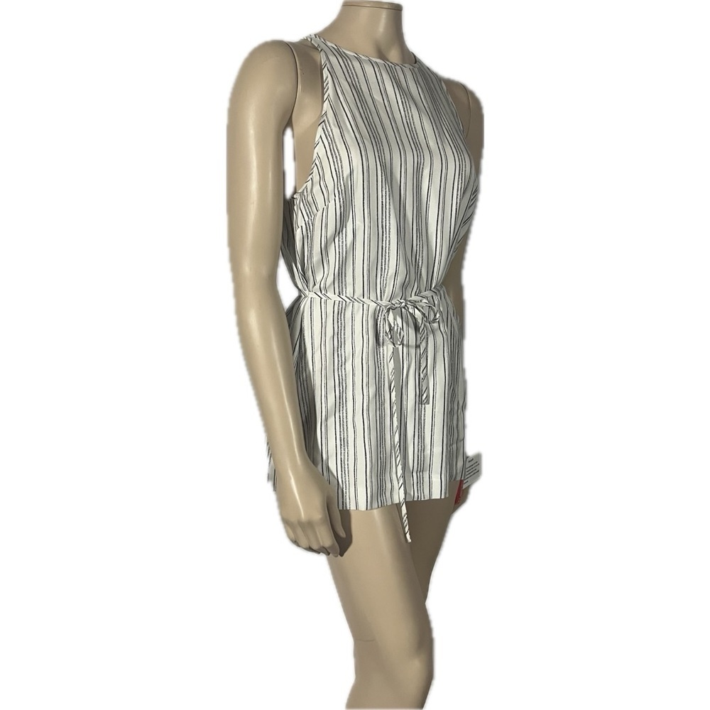 NWT Theory Perfect Tie Top Striped Sleeveless Tunic